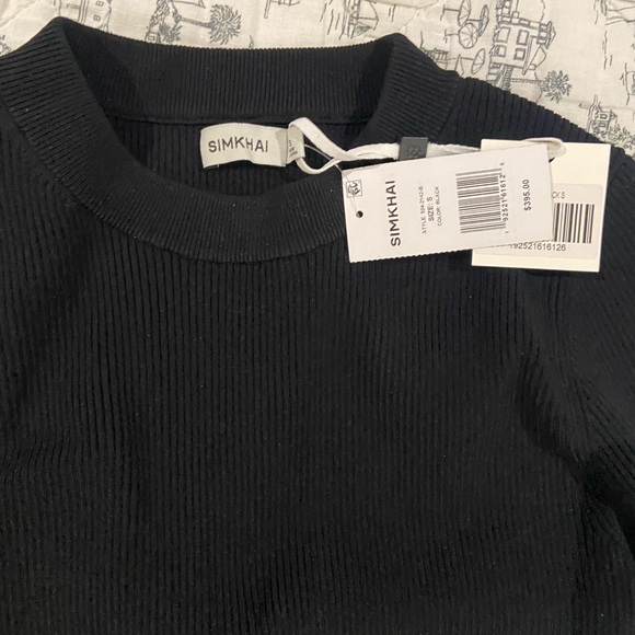 Jonathan Simkhai Black Bell Sleeve Blouse - Picture 2 of 3